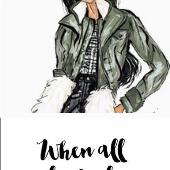 Abbie Mags Military Olive Green Bomber Jacket Sz 8 - Picture 7 of 8